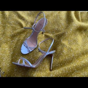 Silver Schultz Sandals